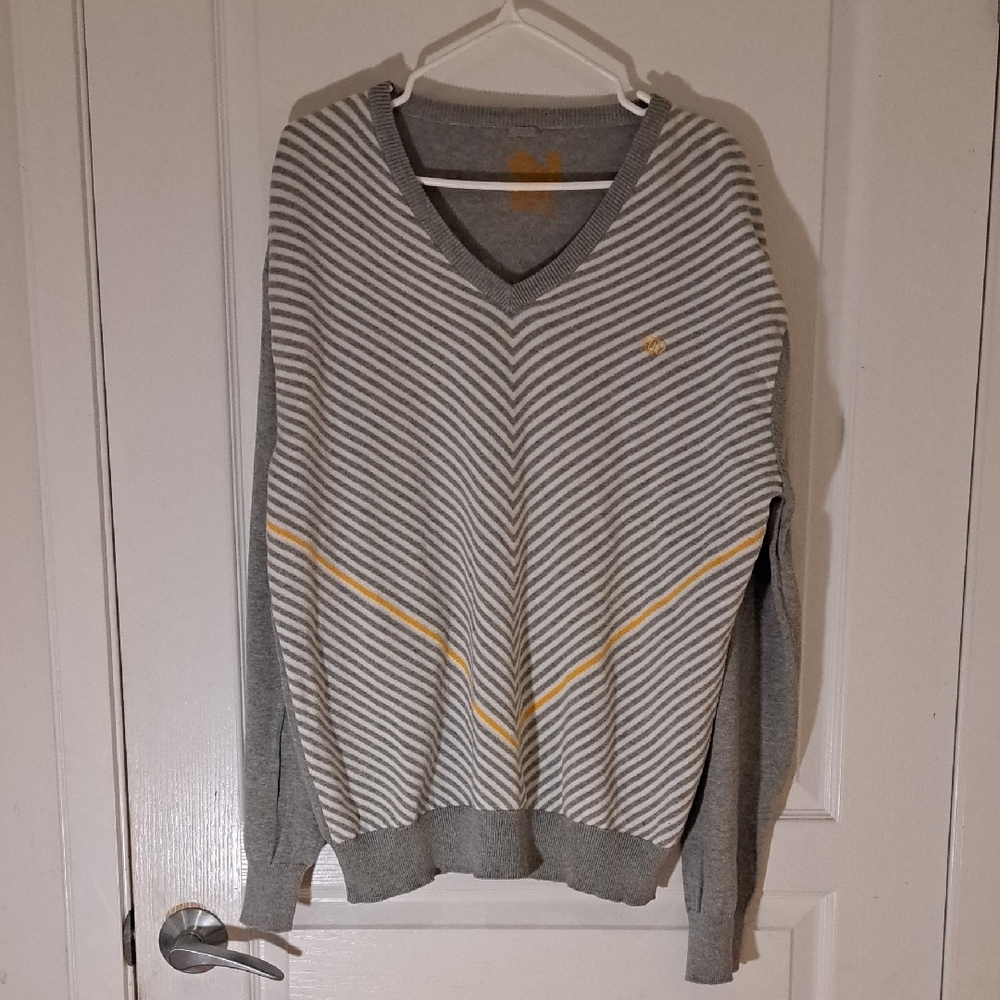 ⚡ Retro Preppy Vibes | NEXT Striped V-Neck Sweater